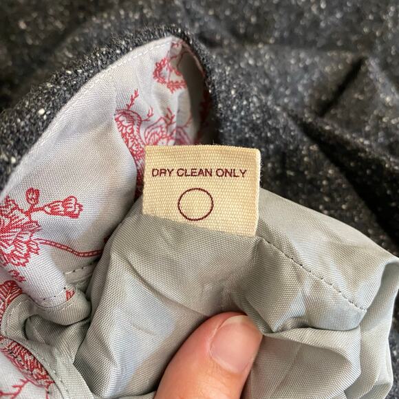 Grayson Wool Silk Wide-Leg Pants Women’s‎ 6 Black Speckled High Waist Office - Picture 11 of 11